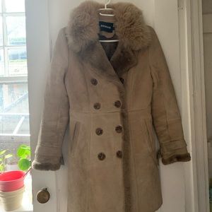 Vintage fur and suede coat